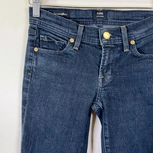 CITIZENS of HUMANITY Ingrid Stretch Low Waist Flare Stay Gold Dark Wash Jeans - Picture 3 of 15